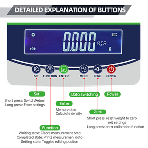 ZESHUN Hochwertiges tragbares halbautomatisches digitales Dichtemessgerät Analysewaage Tischwaage 0,01g/cm Genauigkeit für Gold - Product Image 4