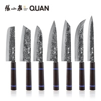 Couteau Gyuto à manche octogonal Couteau à lame de chef japonais martelé en oxyde noir