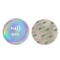Autocollant NFC étanche personnalisé, étiquette NFC pour les médias sociaux, autocollant NFC en époxy, puce NTAG213