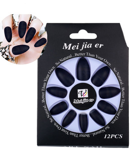 Meijiaer couvercle complet artificiel <span class=keywords><strong>faux</strong></span> solide finition mate ongles embouts presse sur ongles - Product Image 1