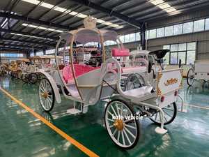 Charrette royale de mariage en forme de citrouille pour princesse, chariot électrique de tourisme à chevaux - Product Image 1