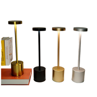 Lampes de table sans fil USB, rechargeables, portables, fonctionnant sur batterie, 3 couleurs, gradation progressive, lampe de table LED pour bar, restaurant