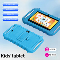 Nouvelle tablette enfant 7 pouces Android avec support pivotant, 2 Go RAM, 32 Go ROM, processeur MTK Quad Core 1,2 GHz, partage d'écran, Wi-Fi, GSM, GPS, longue autonomie