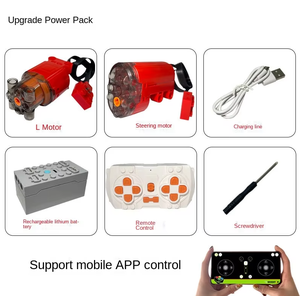 Uzaktan kumanda pili kutu yapı taşları Motor direksiyon motoru bilim ve eğitim takım kombinasyonu Modificat ile uyumlu - Product Image 5