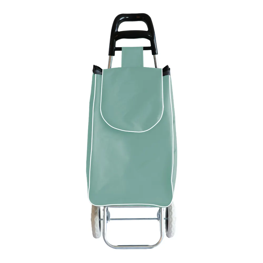 Hot sale folding utility trolley digital smart trolly grocery bags pedal shopping