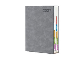 Agenda A5 2027 en similicuir, organiseur, carnet de notes, reliure sans fil, journal cadeau