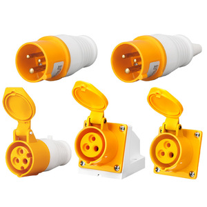Aviation Plug 110V IP44 Waterproof 16A Three Core Industrial Plug With Socket Connector Plastic Material Standard Grounding - Product Image 2