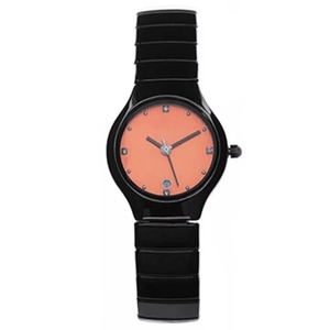 High Finish Stone Surface <b>Black</b> Ceramic Jewelry Wrist <b>Watch</b> for Women Gifts - Product Image 4