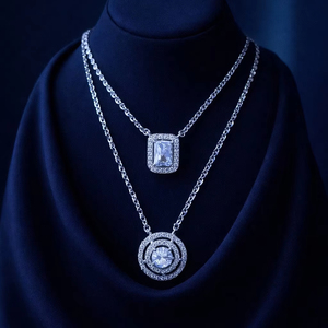 Fine Jewelry High Quality Necklace 18K 14K 10K White Gold Lab Grown Created <b>Diamond</b> Round Shape Pendant Necklace for Women <b>Men</b> - Product Image 1