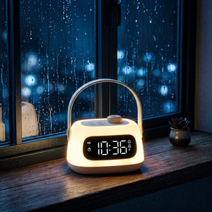 Veilleuse LED Réveil numérique sans fil à intensité variable Lampe de chevet pour bureau, chambre de bébé, allaitement, chambre d'enfant, cadeau USB, décoration artistique pour la maison - Product Image 6