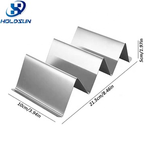 Soporte para Tacos de Pollo de Acero Inoxidable de Doble Cara, Resistente al Calor, Ecológico, Seguro para Alimentos, con Logotipo Personalizado, para <span class=keywords><strong>3</strong></span> Tacos - Product Image 2