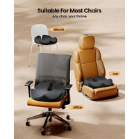 Cojín Ergonómico de Espuma Viscoelástica para el Coxis, Almohadilla para Asiento que Alivia el Dolor de Coxis, Cojín Confortable para Silla para Estar Sentado por Tiempo Prolongado en la Oficina, el Hogar o el Automóvil
