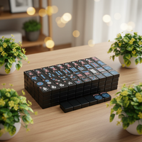 Tuiles de Mahjong Américaines Noires Mate de Luxe en Gros, 166 Pièces, 1,2 Pouces, Résistantes à l'Eau, Durables, Ensemble de Jeu Portable pour les Loisirs et les Voyages