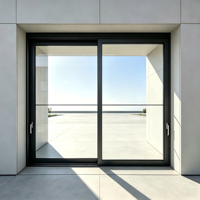 Porte coulissante en alliage d'aluminium Deioux avec système de fermeture amortie pour jardin, prix usine compétitif
