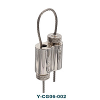 Kit de suspension léger en acier inoxydable avec pinces à câble pour système de suspension de tableaux et utilisation avec fil métallique