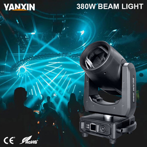 Faro mobile a fascio ad alta luminosità da 380W con prisma arcobaleno e gobo per palcoscenici rotanti, ideale per discoteche ed eventi musicali dal vivo - Product Image 4