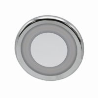 Chome 6w dimmable de contact de commutateur 12V 24V LED RV Intérieur Monté par Surface Légère Caravane Dôme Lampe D'éclairage