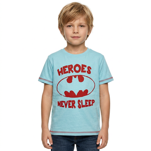 Camiseta de Algodón para Niños al por Mayor, con Estampado de Letras, Manga Corta, para Niños Pequeños, Suave y Transpirable, Fabricante OEM - Product Image 1