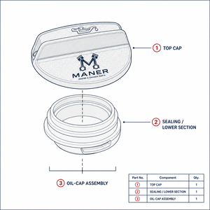 ฝาปิดเติมน้ำมันเครื่อง MANER รุ่น OE 06K103485C 06K103485D ใช้ได้กับเครื่องยนต์ EA888 GEN3 สำหรับรถยนต์ Audi A1 A3 A4 A5 Q3 Q5 และรถยนต์ VW Tiguan Sharan Golf MK7 - Product Image 3