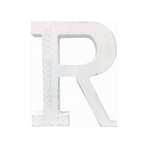 Números y Letras Grandes de Madera, Alfabeto en Madera con Acabado Desgastado en Blanco, Letras Árabes de Madera, Letras de Madera Independientes para Manualidades - Product Image 3