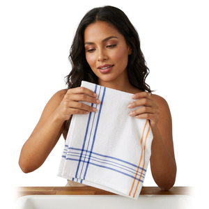 Essuie-tout en coton biologique réutilisable et écologique, imprimé sur mesure avec des motifs personnalisés pour une utilisation promotionnelle en cuisine - Product Image 1