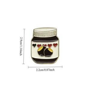 Pin Enamel Stoples Selai Lucu, Bros Hati Cinta dari Paduan Seng, Pin Lapel Makanan Kustom untuk Dekorasi Pakaian & Ransel, Hadiah Valentine - Product Image 4