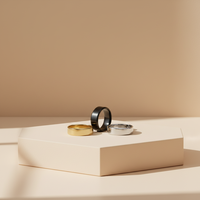 Bague unisexe en acier inoxydable plaqué rhodium, style punk géométrique, lisse et concis, largeurs 4 MM, 6 MM, 8 MM, pour cadeau, fête, quotidien