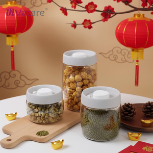 Vacare Perfect Push Type <b>Food</b> Storage <b>Container</b> Vacuum Sealed <b>Plastic</b> Gas-Proof Lid Modern Design Multiple Sizes - Product Image 6