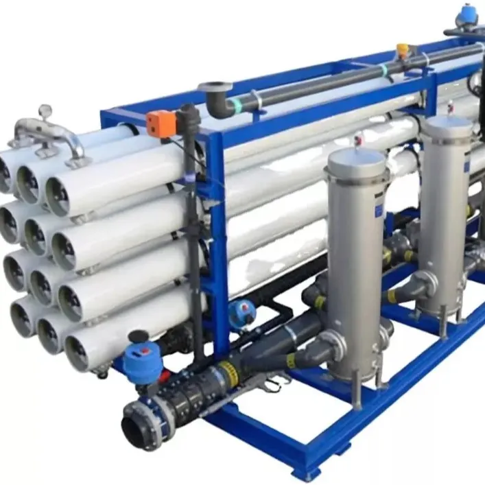Sistema de osmose reverso de 100th, removedor de sal, máquina de tratamento de água de empilhamento alto