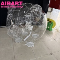 Décoration de jeu d'extérieur, cochon gonflable transparent, ballon cochon mignon en PVC