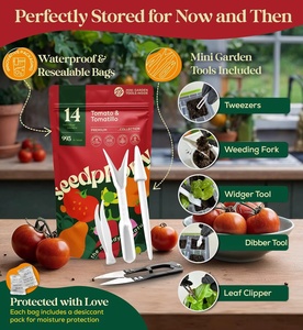 Pack de 14 <span class=keywords><strong>variétés</strong></span> de <span class=keywords><strong>tomates</strong></span> et de tomatillos, non-OGM, <span class=keywords><strong>variétés</strong></span> <span class=keywords><strong>anciennes</strong></span>, pour la culture de légumes en intérieur et en extérieur, groseille à maquereau - Product Image 3