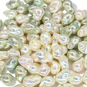 Perlas de Vidrio con Forma de Pez Barroco Irregular, Altamente Radiantes, Tipo <span class=keywords><strong>Celestial</strong></span> Maiden, Perlas Sueltas con Orificio Recto para Manualidades - Product Image 1