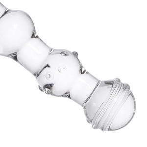 Dubbele Kop Helder Kristal Glas Anale Plug Vagina Vibrator Volwassen Homo Masturbatie Seksspeeltjes - Product Image 3