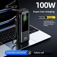 Batterie externe pour ordinateur portable à charge super rapide 100W, modèle A57, avec capacités de 10000 à 60000 mAh, matériau plastique, câble
