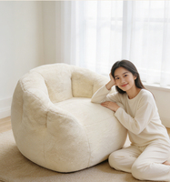 Waschbarer Tragbarer Indoor Super Weicher Memory-Schaum Blumenförmiger Beiger Wohnzimmer-Lounge-Sitzsack Faulenzerstuhl