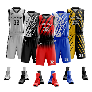 Maglia da basket da uomo in maglia di poliestere ricamata alta qualità con stampa di sublimazione stampata con logo personalizzato - Product Image 5