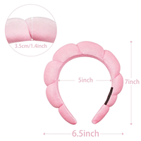 Bandeau de spa gonflé personnalisé avec logo pour femmes, en éponge nuage, absorbant et antidérapant, pour le lavage du visage, les soins de la peau et le maquillage, vente en gros, cadeau