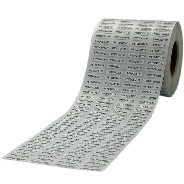 Self Adhesive FBA Roll Waterproof Vinyl Serial Number Variable QR Code Barcode Sticker Label Print for Supermarket