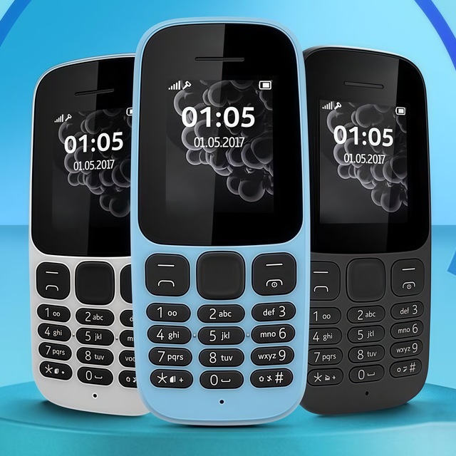 Original Cheap Nokio 105 2017 Dual SIM 2g4g Global Unlocked Multi Language GSM Candy bar Long Lasting Keypad Feature Phone