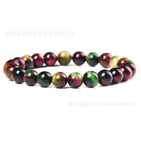 Bracelet en œil de tigre énergétique de guérison naturelle Pulsera Bijoux pour femmes Bracelet élastique en perles de lapis-lazuli poli de 8 mm Couple