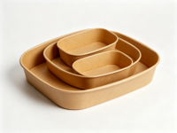 Conteneur alimentaire jetable en plastique rond de 1000 ml pour salade et soupe avec couvercle
