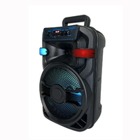 Haut-parleurs portables 10'' avec woofer, micro sans fil, 20W, LED RGB, télécommande, alimentation par batterie, utilisation en extérieur, système de sonorisation karaoké MP3