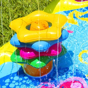 Alfombra de Juego Acuática Inflable con Animales Marinos para Niños, con Tobogán y Aspersor, Juguete para Piscina al Aire Libre para Niños Pequeños - Product Image 5