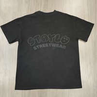 PINYANGYU T-shirt blanc avec motif de broderie personnalisée T-shirt pour homme 100% coton Pull pour homme T-shirt décontracté pour homme