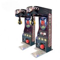 Machine de boxe Dragon d'extérieur, équipement d'arcade en métal, test de force des bras, logo imprimé numériquement, tension 220V, pour centres commerciaux et événements Coca-Cola