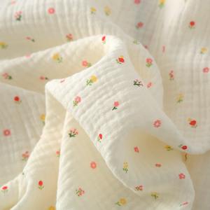 Pyjama en <span class=keywords><strong>coton</strong></span> trois pièces printemps/été crêpe léger automne <span class=keywords><strong>gaze</strong></span> revers pantalons à manches courtes et shorts ensemble <span class=keywords><strong>de</strong></span> vêtements d'intérieur - Product Image 4