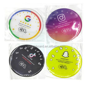 Venta caliente de alta calidad <span class=keywords><strong>Google</strong></span> Nfc epoxi placa redonda Placa de menú <span class=keywords><strong>Google</strong></span> Review Stand Display Card - Product Image 2