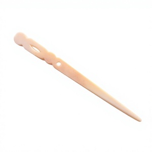 Juego de Agujas de Cuerno Naturales Hechas a Mano, Ecológicas, para Coser, Tejer, Punto de Cruz, Personalizables, Coleccionables, Artesanía Animal - Product Image 2