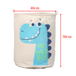 Cesta de almacenamiento redonda de tela plegable para bebés, cesto de ropa sucia y juguetes, caja de almacenamiento de juguetes para niños - Product Image 1