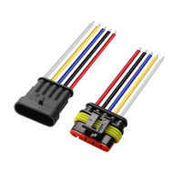 Kit Modifikasi Kabel Otomotif Seri 15 1P6P Soket Lampu Ambient Jaket PVC Tahan Air 0.1m Kabel Konduktor 1.5mm Male/Female